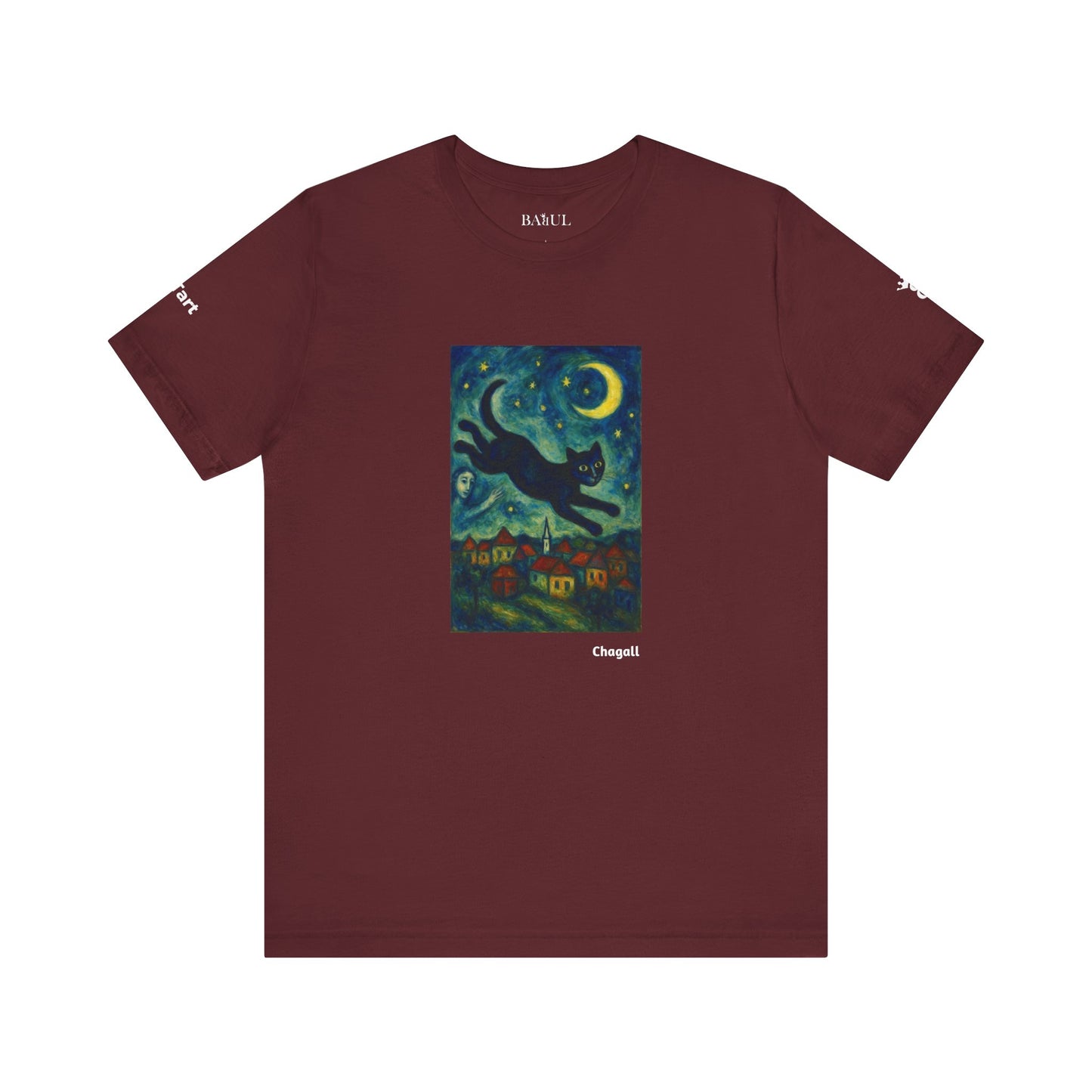 T-shirt unisex CATART - MARC CHAGALL - Un dipinto iconico rivisitato con i gatti
