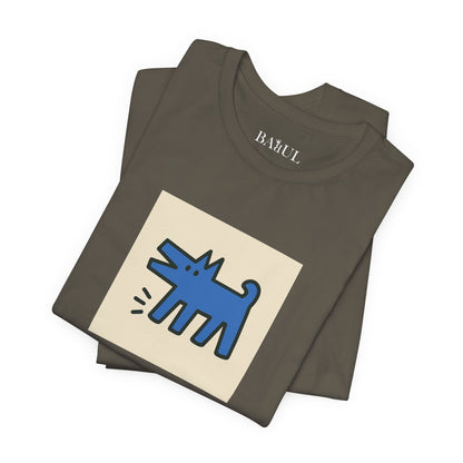 Unisex T-Shirt con cane DOGART  - KEITH HARING - Dipinto iconico rivisitato con i cani
