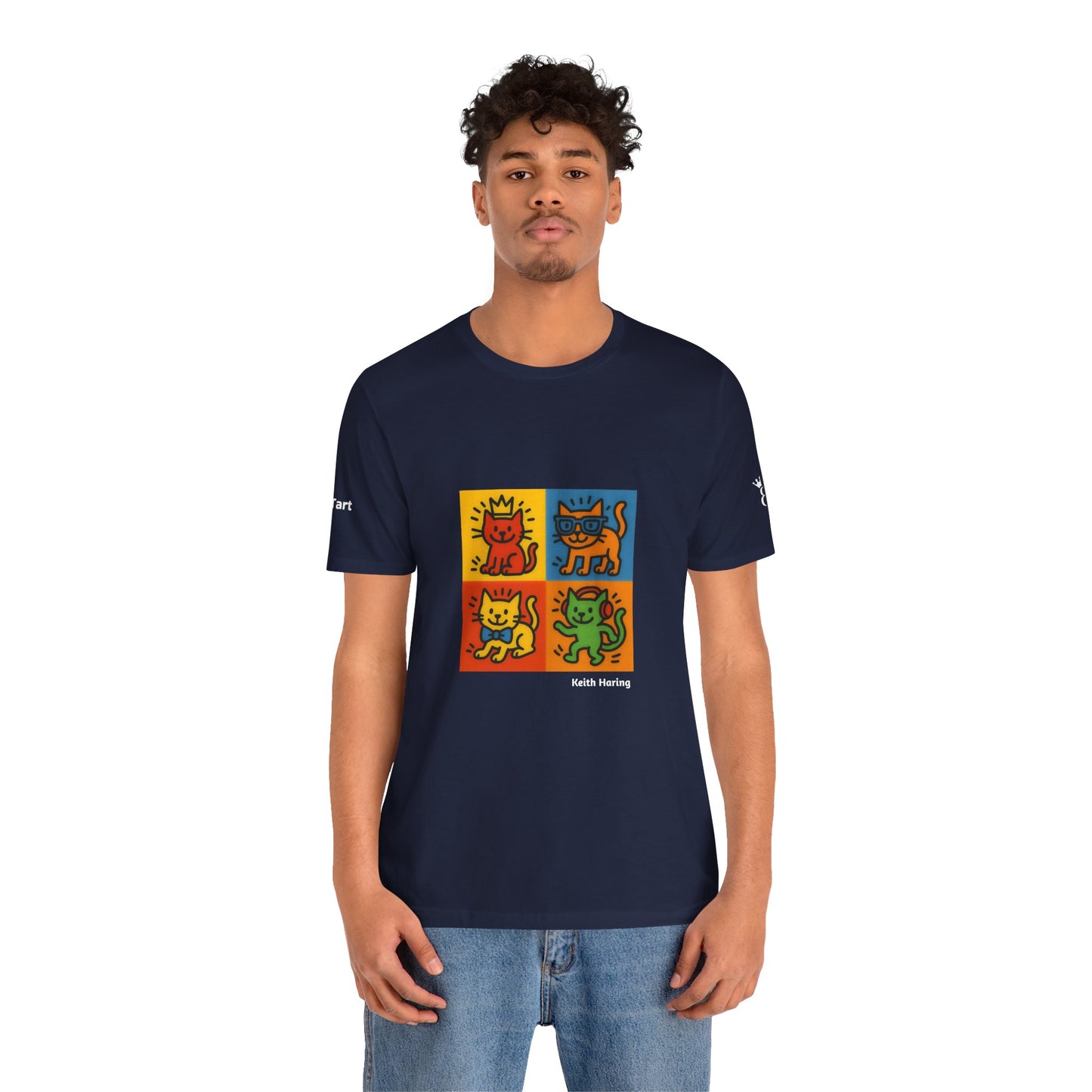 T-shirt unisex CATART - KEITH HARING - Un dipinto iconico rivisitato con i gatti
