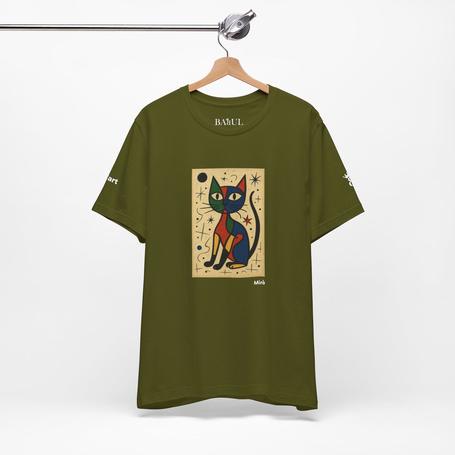 T-shirt unisex CATART - MIRO - Dipinto iconico rivisitato con i gatti