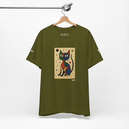 T-shirt unisex CATART - MIRO - Dipinto iconico rivisitato con i gatti