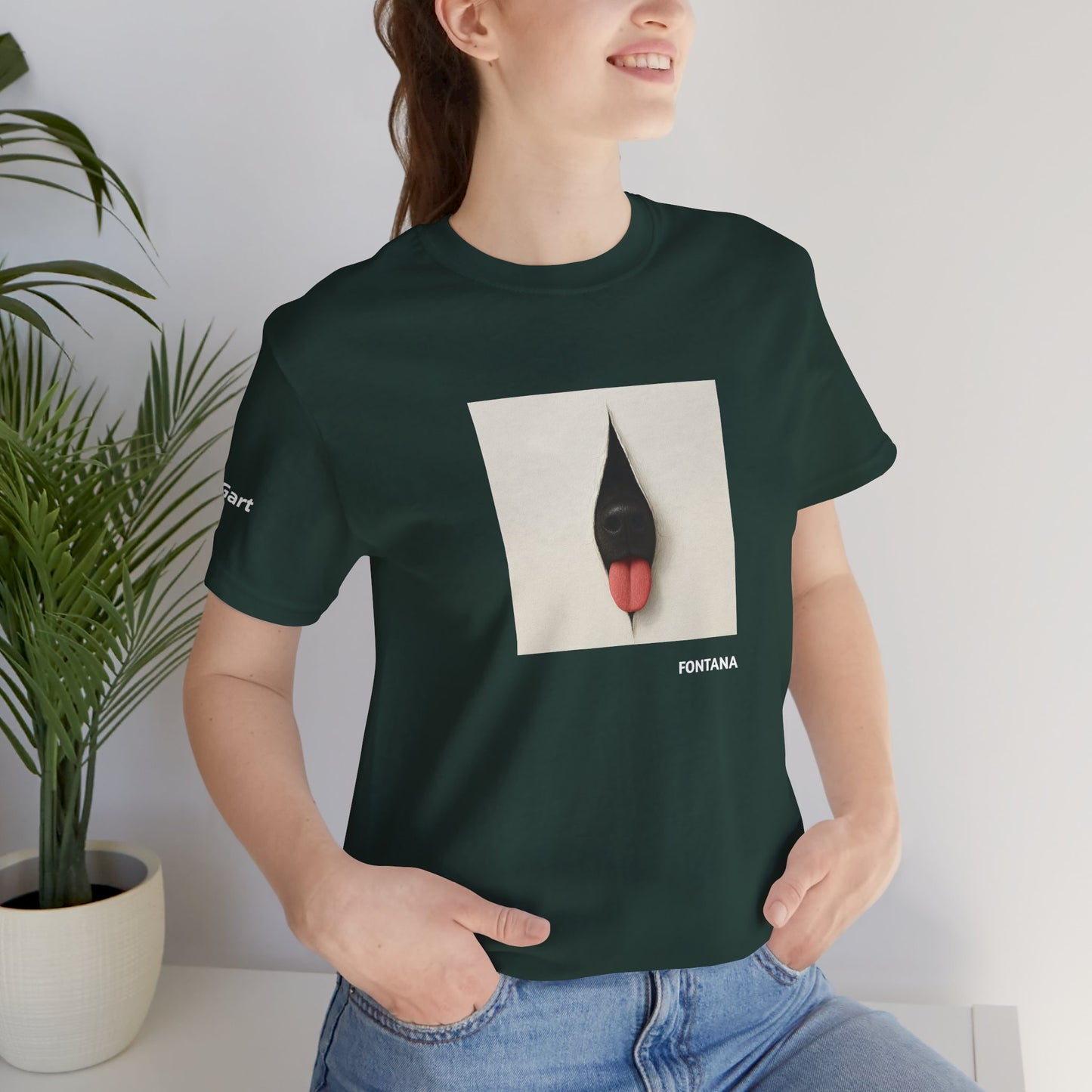 T-Shirt unisex  DOGART - FONTANA - Un dipinto iconico rivisitato con i cani