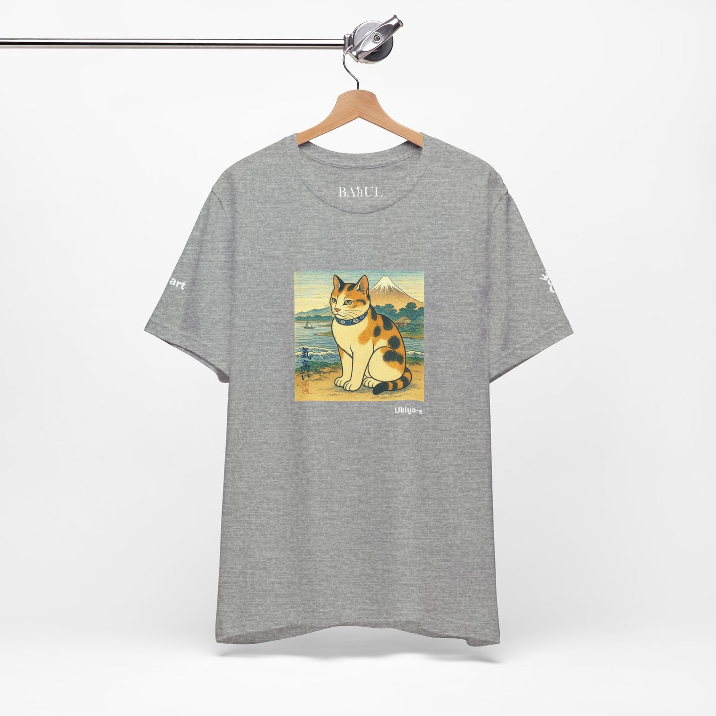 T-Shirt unisex CATART - Stile artistico giapponese UKIYO-E - Pittura iconica rivisitata con i gatti