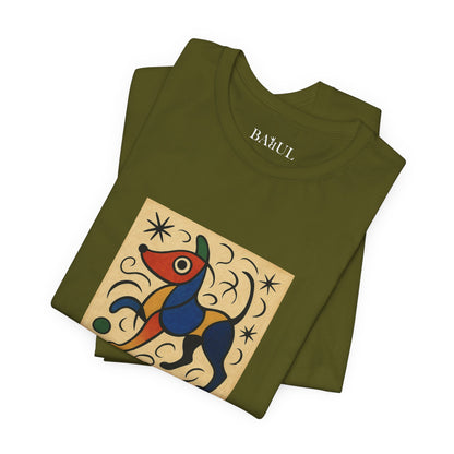 T-Shirt unisex  DOGART - MIRO - Dipinto iconico rivisitato con i cani