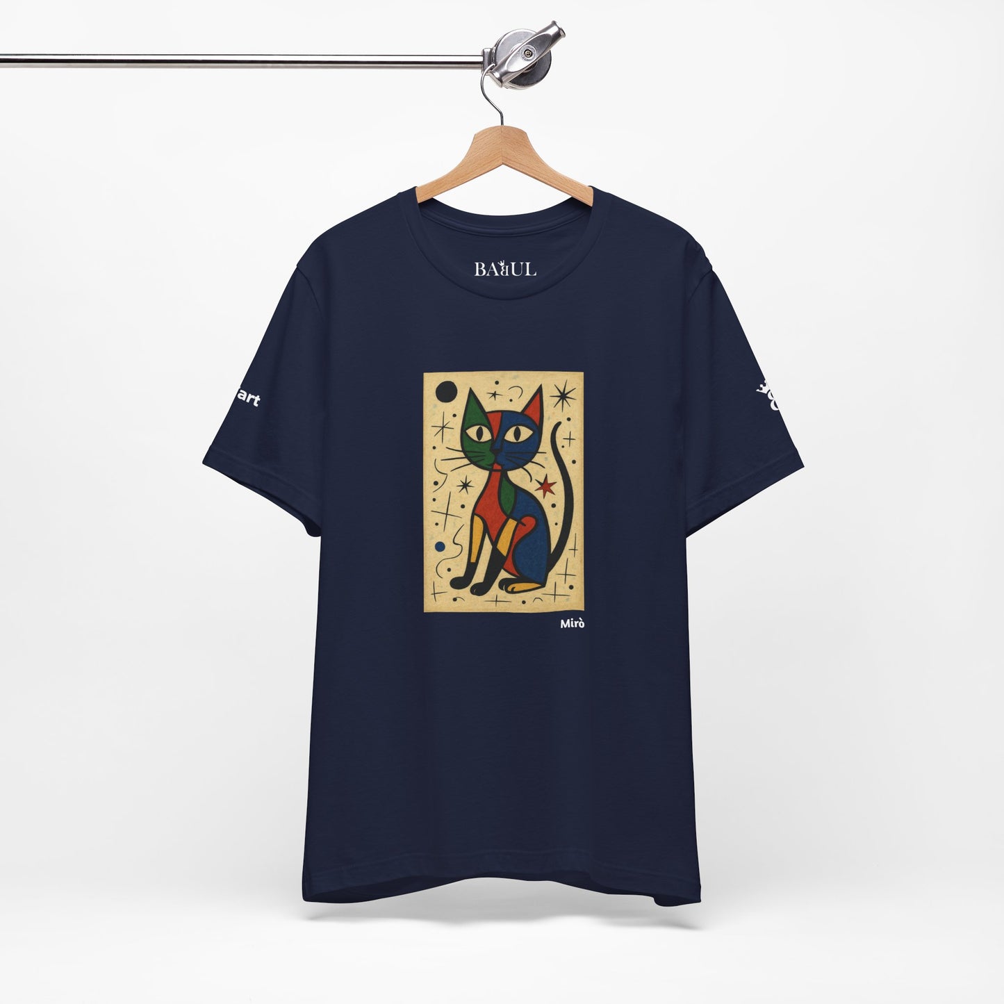 T-shirt unisex CATART - MIRO - Dipinto iconico rivisitato con i gatti