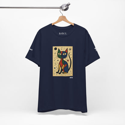 T-shirt unisex CATART - MIRO - Dipinto iconico rivisitato con i gatti