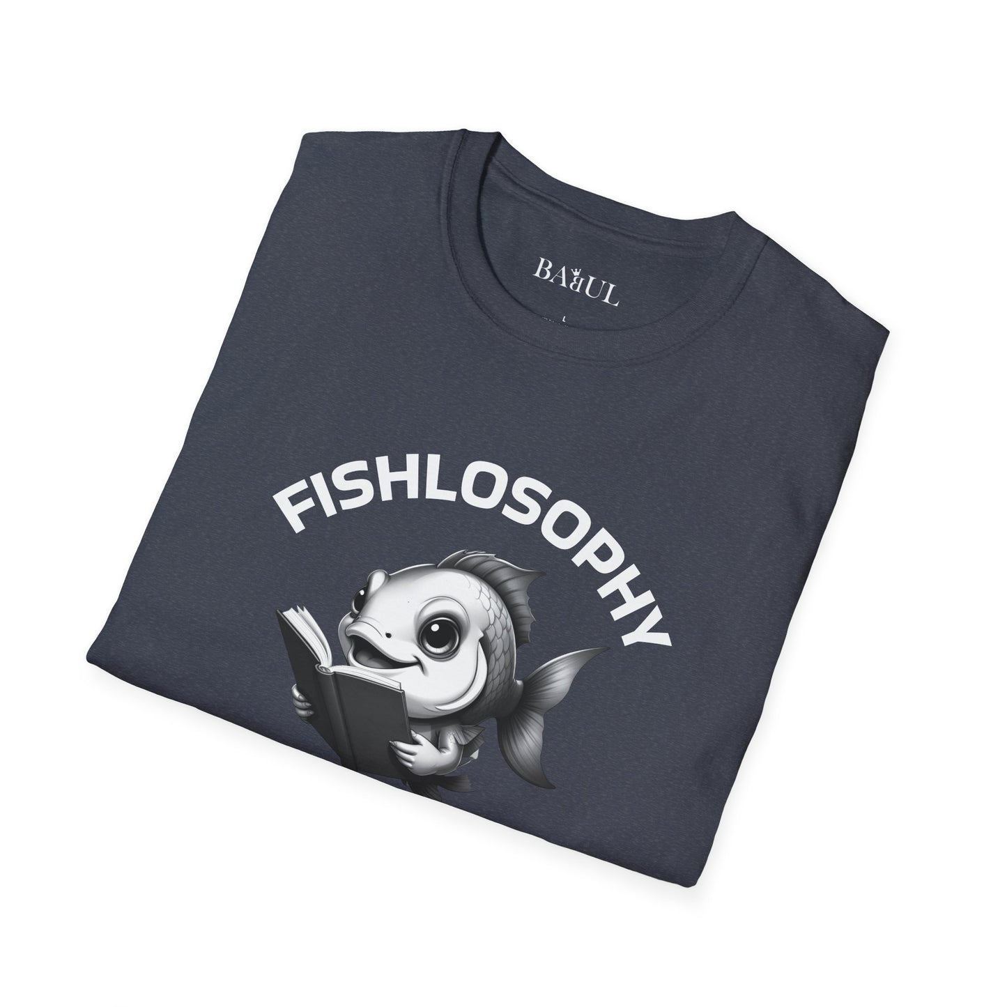 Maglietta unisex Fishlosophy - Design con vibrazioni oceaniche e domande sulla vita - Un pesce intelligente sa che non tutto è come sembra.