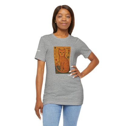 T-shirt unisex CATART - KLIMT - Dipinto iconico rivisitato con i gatti