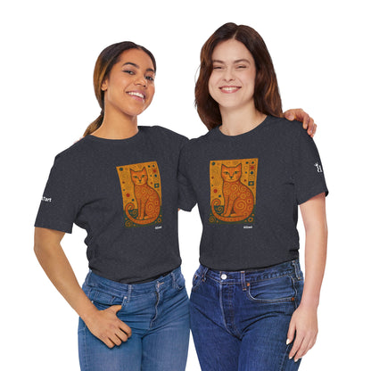 T-shirt unisex CATART - KLIMT - Dipinto iconico rivisitato con i gatti