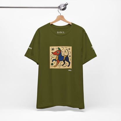 T-Shirt unisex  DOGART - MIRO - Dipinto iconico rivisitato con i cani