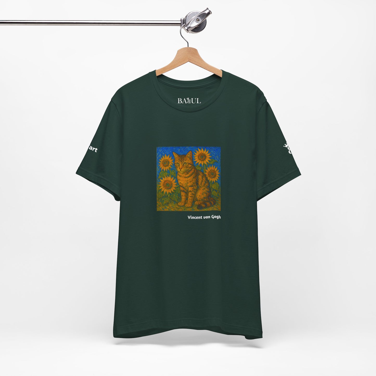 T-shirt unisex CATART - Vincent van Gogh - Un dipinto iconico rivisitato con i gatti