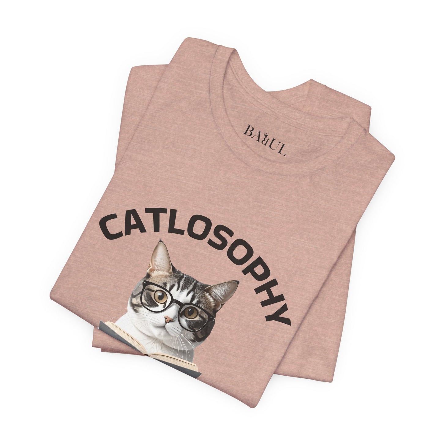 Catlosophy Unisex Jersey Maglietta a maniche corte – Design "Sii misterioso"