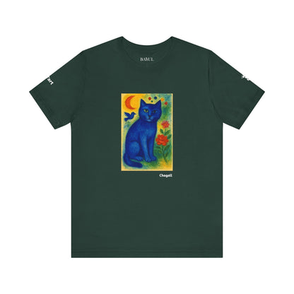 T-shirt unisex CATART - MARC CHAGALL - Un dipinto iconico rivisitato con i gatti