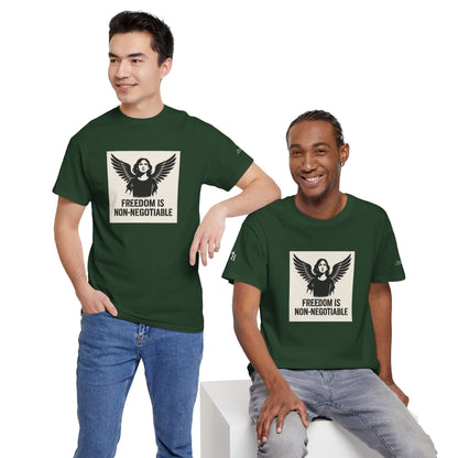 Rebel Graphic Tee - Unisex Heavy Cotton T-Shirt for the Wild at Heart. Rebel Tees, Born to Be Worn - FREEDOM IS NON-NEGOTIABLE