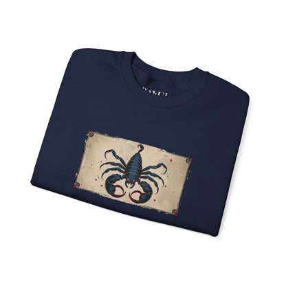 Scorpione - Felpa Zodiaco Gotico, grafica in Blu
