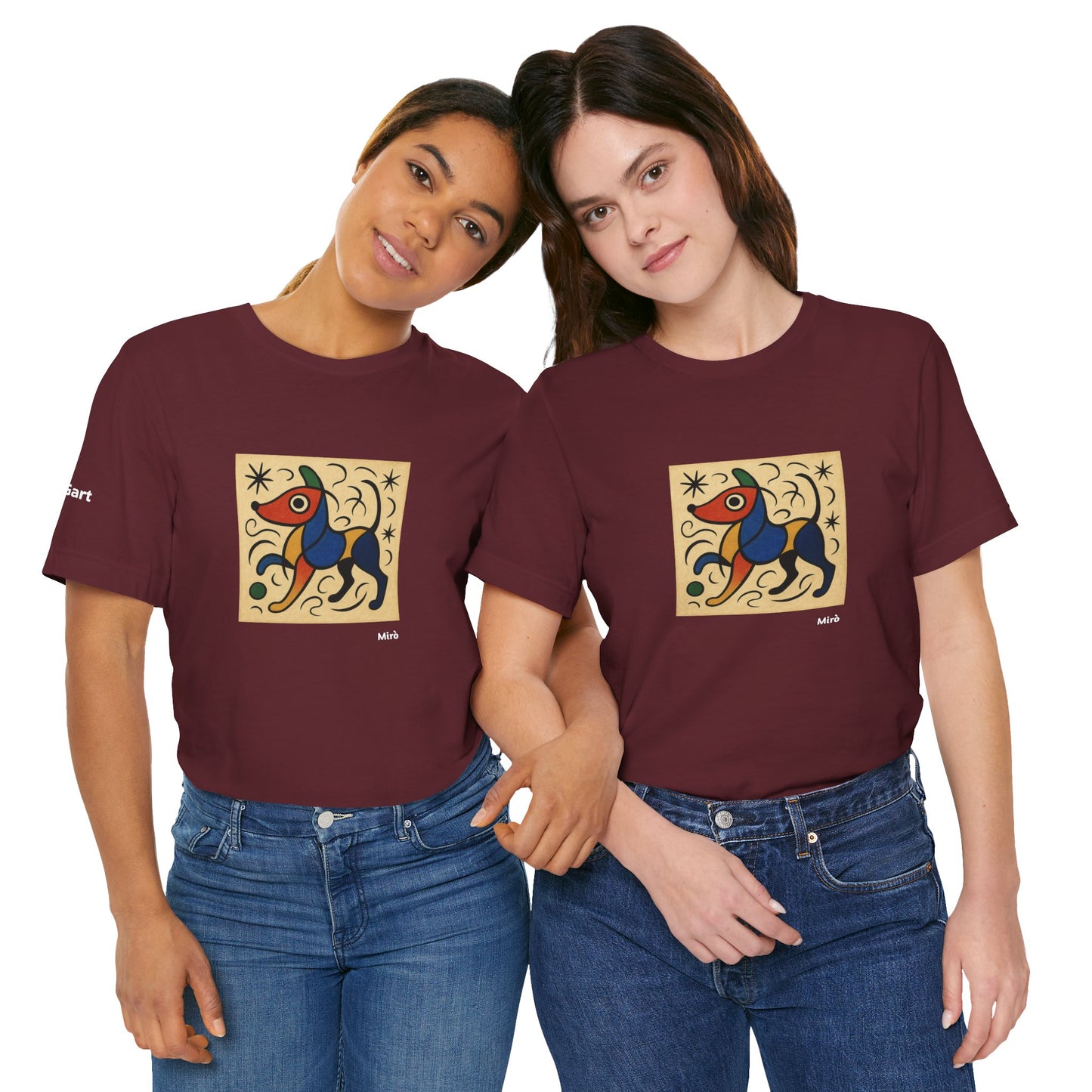T-Shirt unisex  DOGART - MIRO - Dipinto iconico rivisitato con i cani