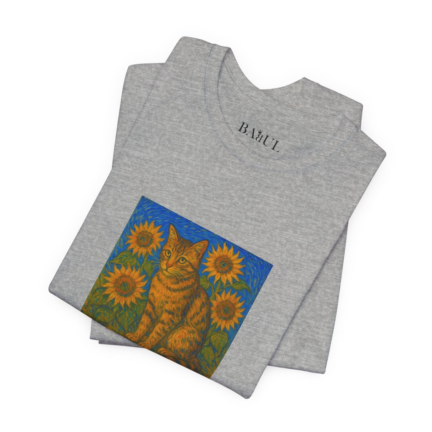 T-shirt unisex CATART - Vincent van Gogh - Un dipinto iconico rivisitato con i gatti