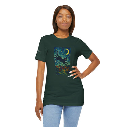 T-shirt unisex CATART - MARC CHAGALL - Un dipinto iconico rivisitato con i gatti