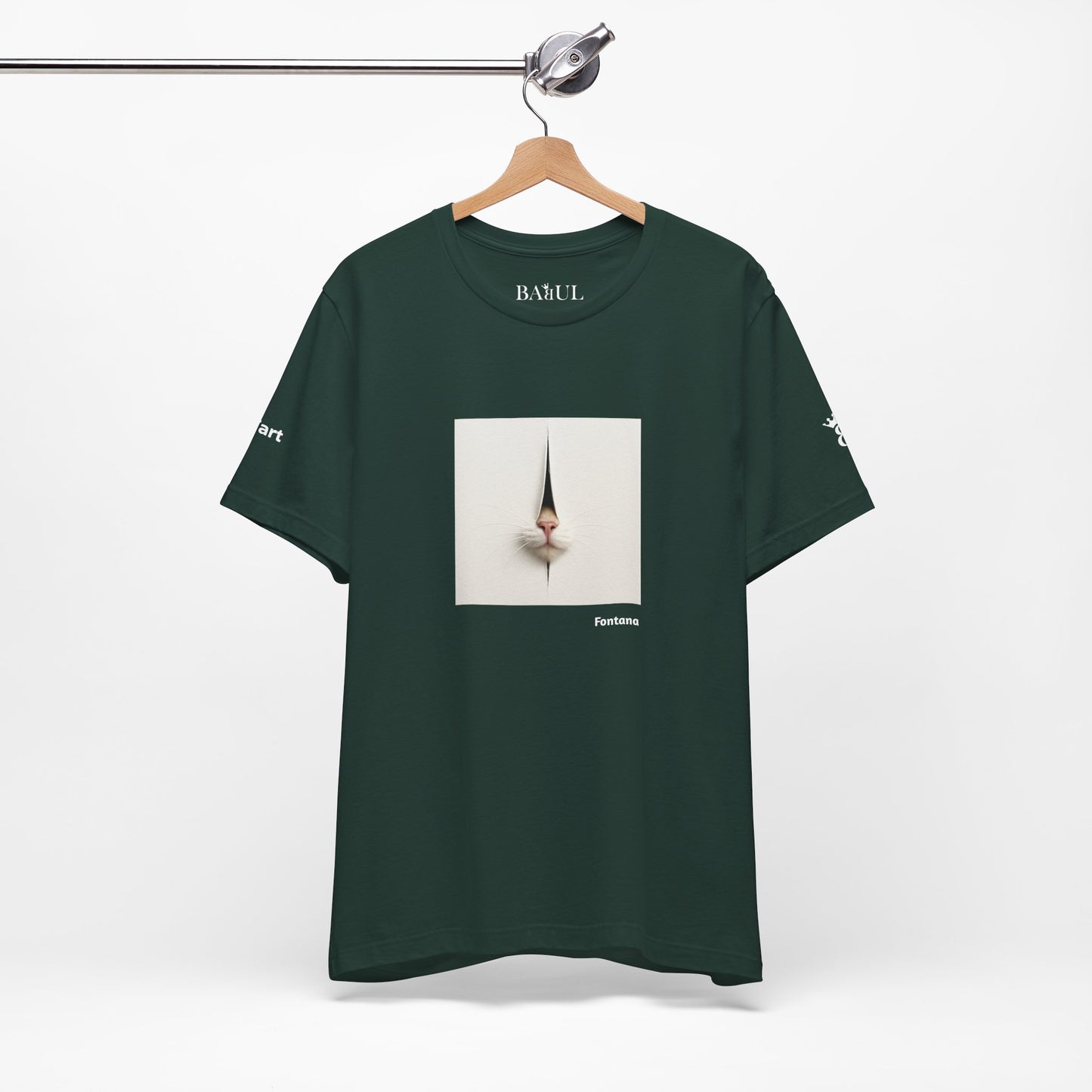 T-shirt unisex CATART - FONTANA - Un dipinto iconico rivisitato con i gatti
