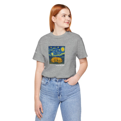 Unisex T-Shirt con cane DOGART  - VAN GOGH - Un dipinto iconico rivisitato con i cani