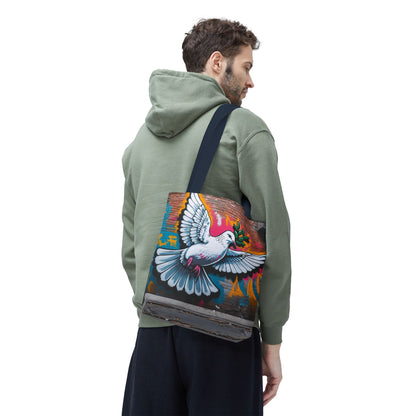 Artistic Surge - Eco-Friendly Canvas Tote Bag - PEACE