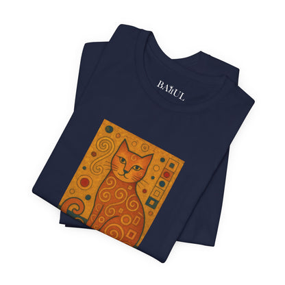 T-shirt unisex CATART - KLIMT - Dipinto iconico rivisitato con i gatti