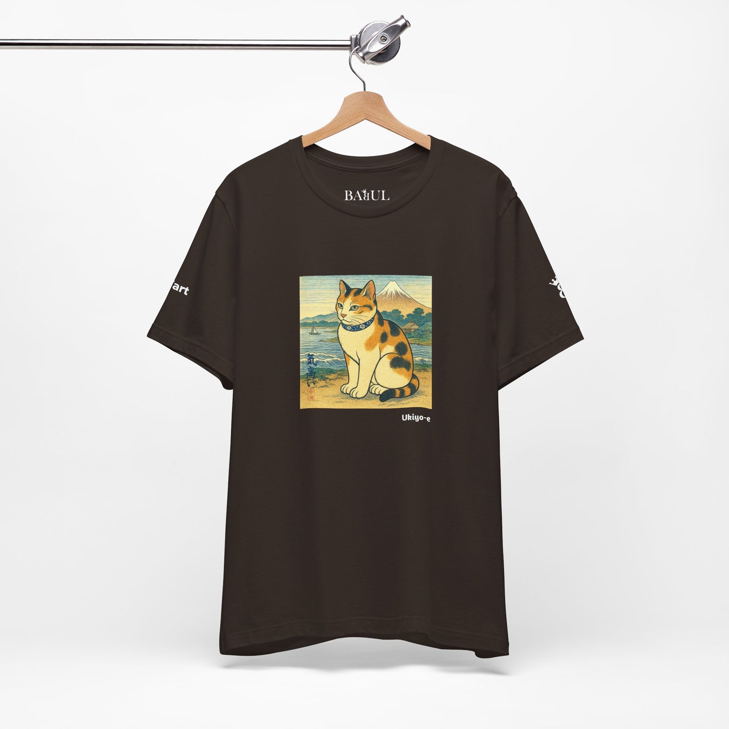 T-Shirt unisex CATART - Stile artistico giapponese UKIYO-E - Pittura iconica rivisitata con i gatti