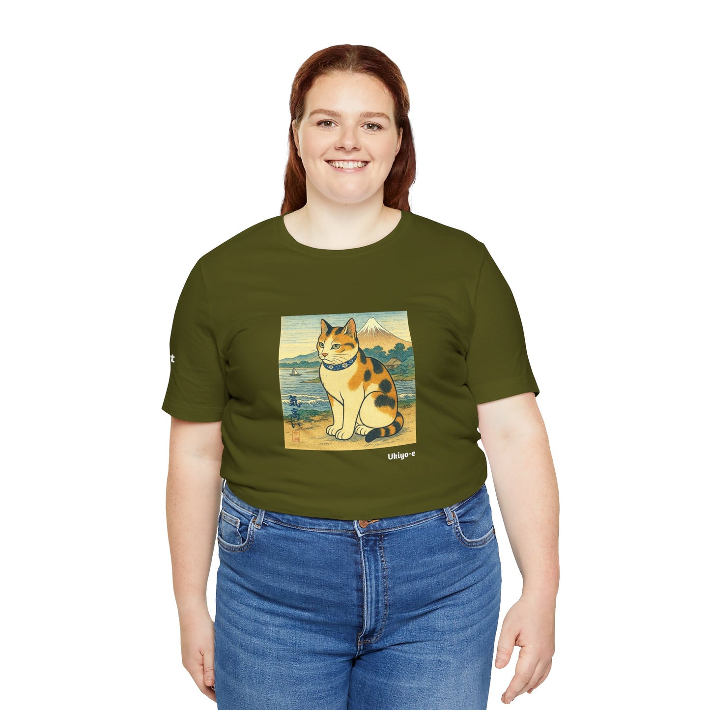 T-Shirt unisex CATART - Stile artistico giapponese UKIYO-E - Pittura iconica rivisitata con i gatti
