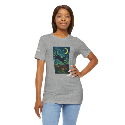 T-shirt unisex CATART - MARC CHAGALL - Un dipinto iconico rivisitato con i gatti