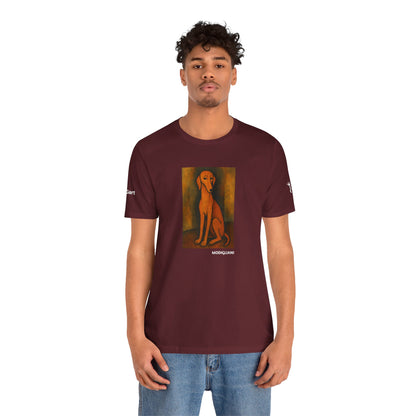 Unisex T-Shirt con cane DOGART  - MODIGLIANI - Un dipinto iconico rivisitato con i cani