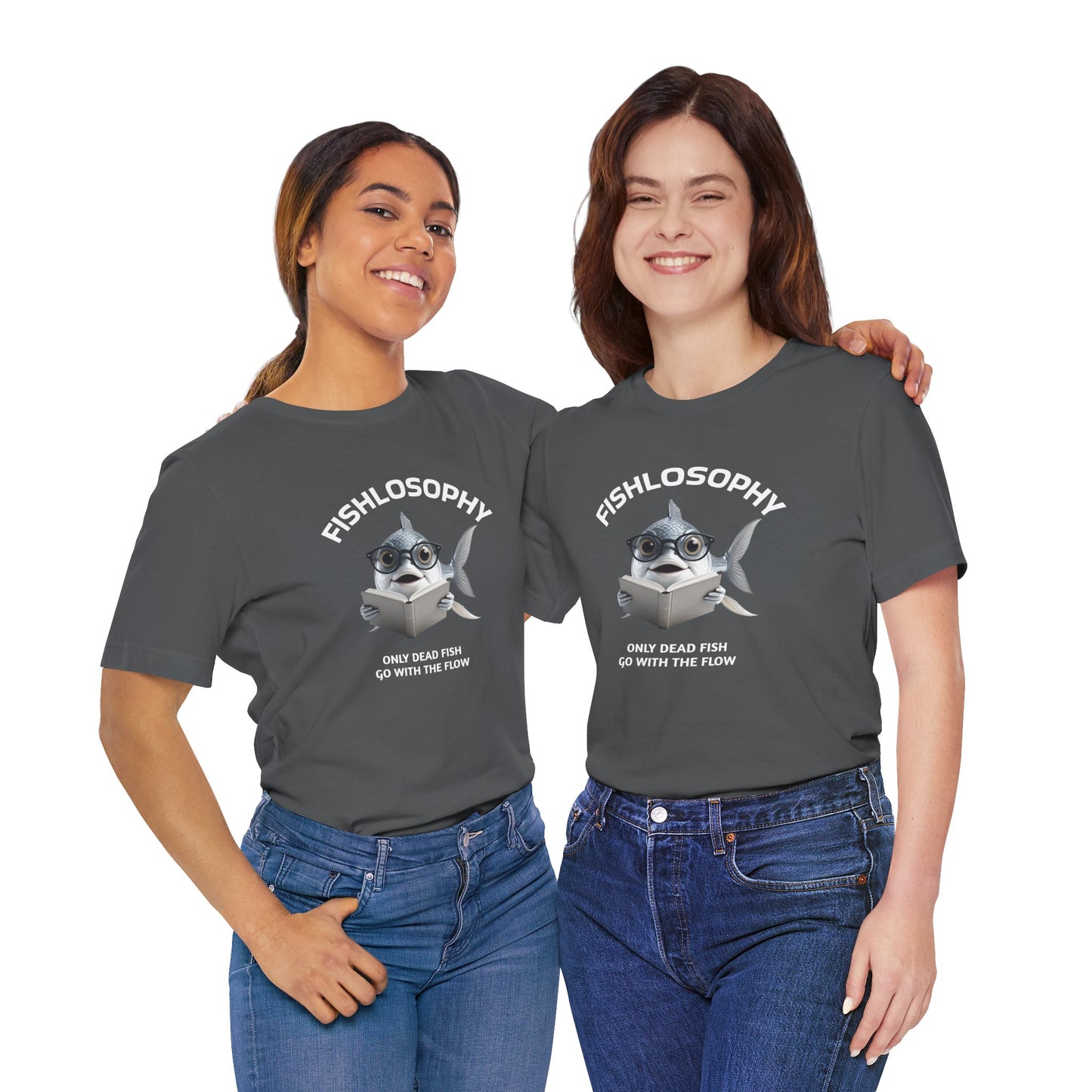 Fishlosophy Unisex Jersey Maglietta a maniche corte – Le profondità dell'oceano non sono per i deboli di cuore.