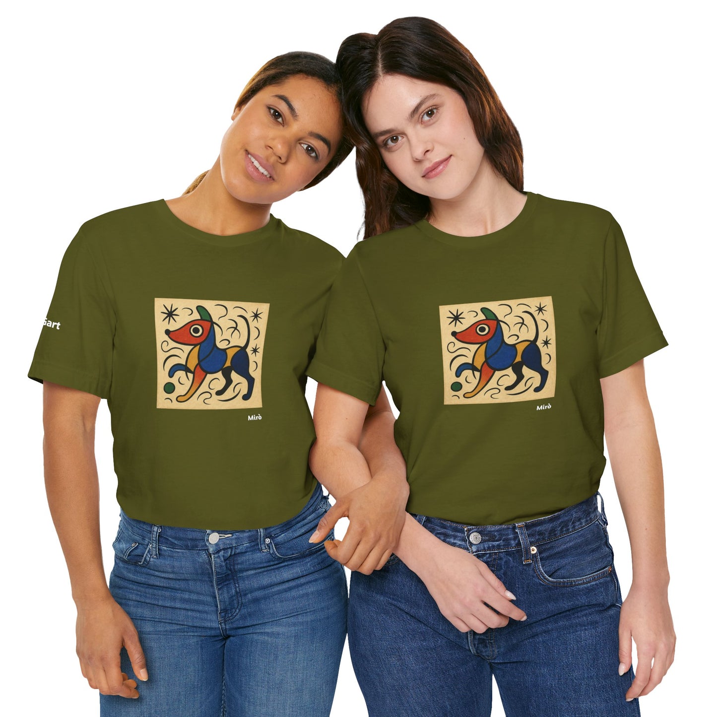 T-Shirt unisex  DOGART - MIRO - Dipinto iconico rivisitato con i cani