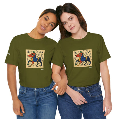 T-Shirt unisex  DOGART - MIRO - Dipinto iconico rivisitato con i cani