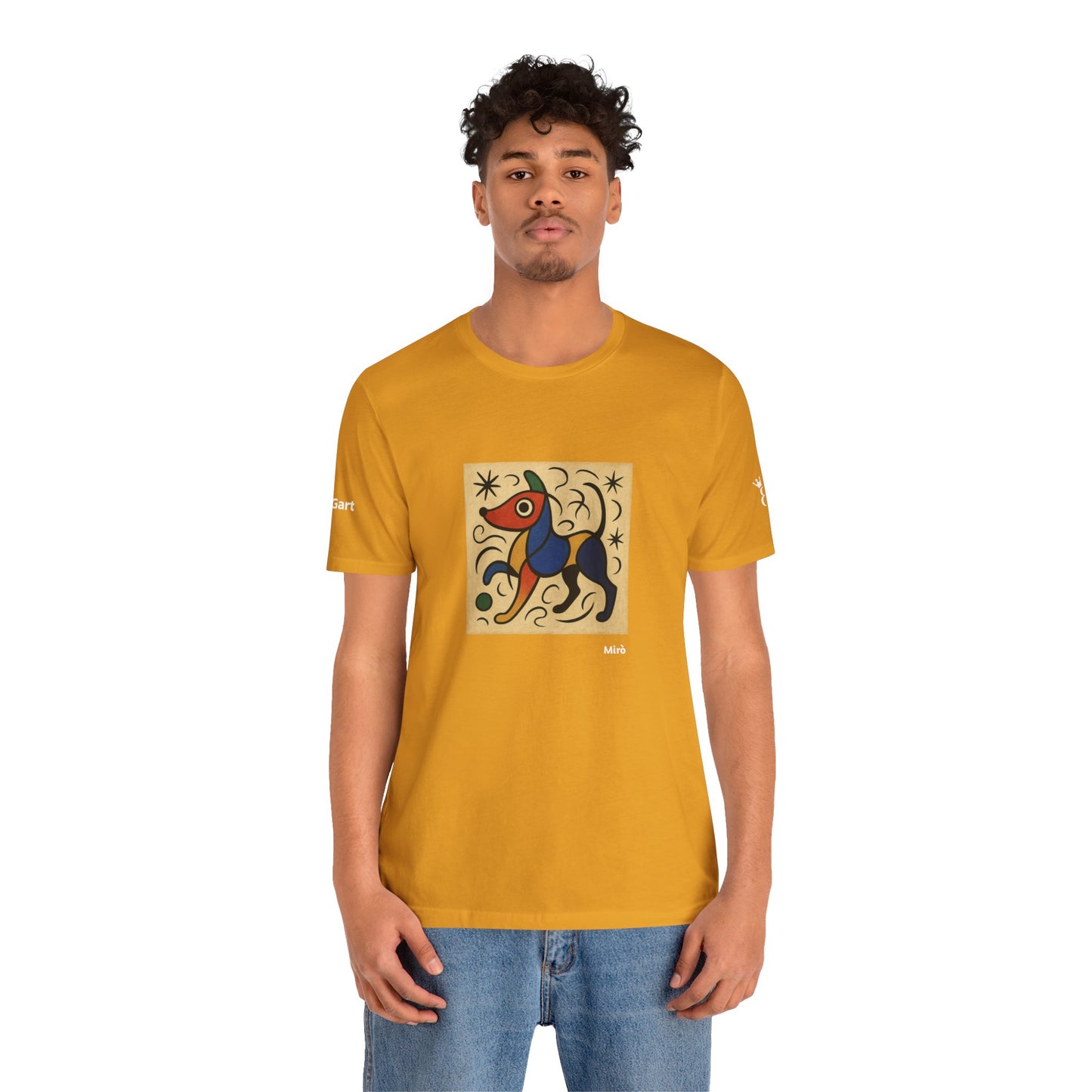 T-Shirt unisex  DOGART - MIRO - Dipinto iconico rivisitato con i cani