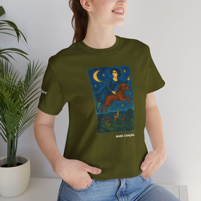 T-Shirt unisex  DOGART - MARC CHAGALL - Un dipinto iconico rivisitato con i cani