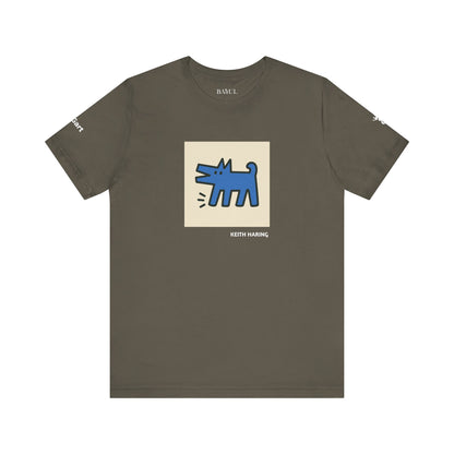 Unisex T-Shirt con cane DOGART  - KEITH HARING - Dipinto iconico rivisitato con i cani