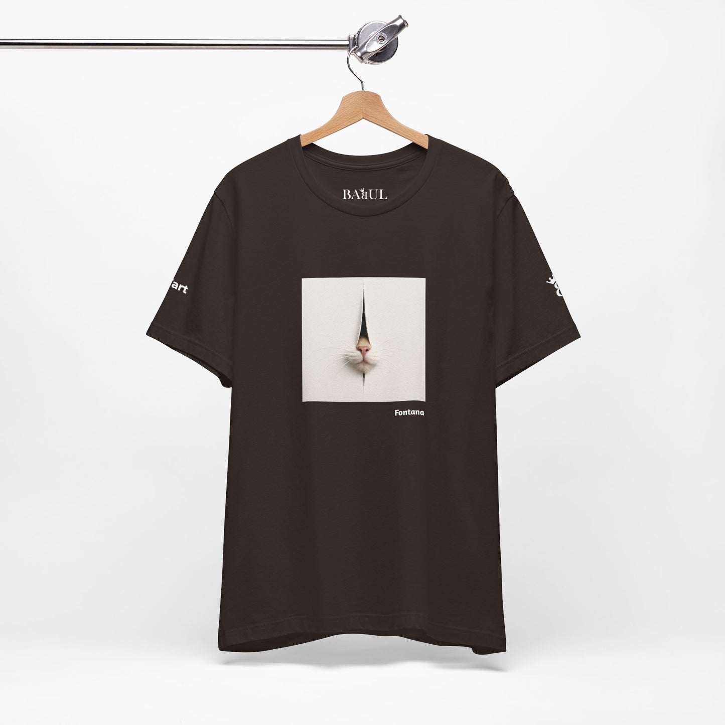 T-shirt unisex CATART - FONTANA - Un dipinto iconico rivisitato con i gatti