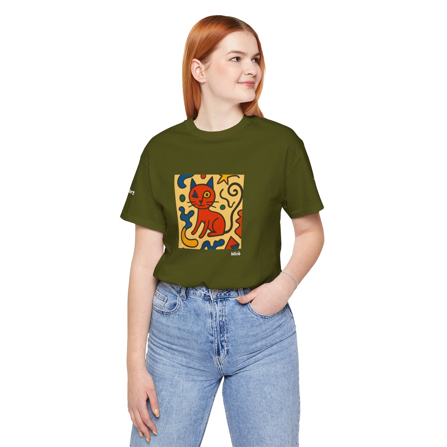 T-shirt unisex CATART - MIRO - Dipinto iconico rivisitato con i gatti