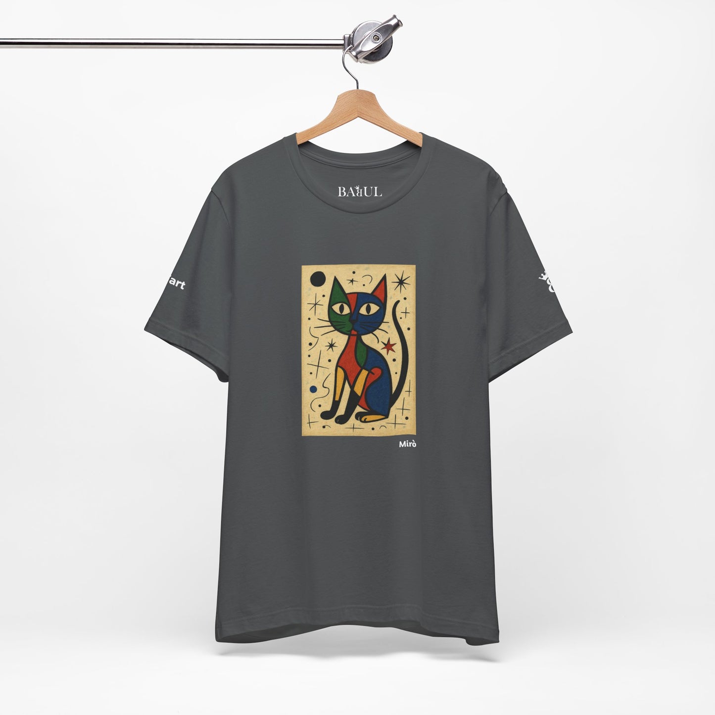 T-shirt unisex CATART - MIRO - Dipinto iconico rivisitato con i gatti