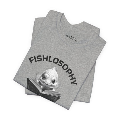 Maglietta a maniche corte unisex Fishlosophy – I vermi che hanno fretta vengono mangiati per primi.