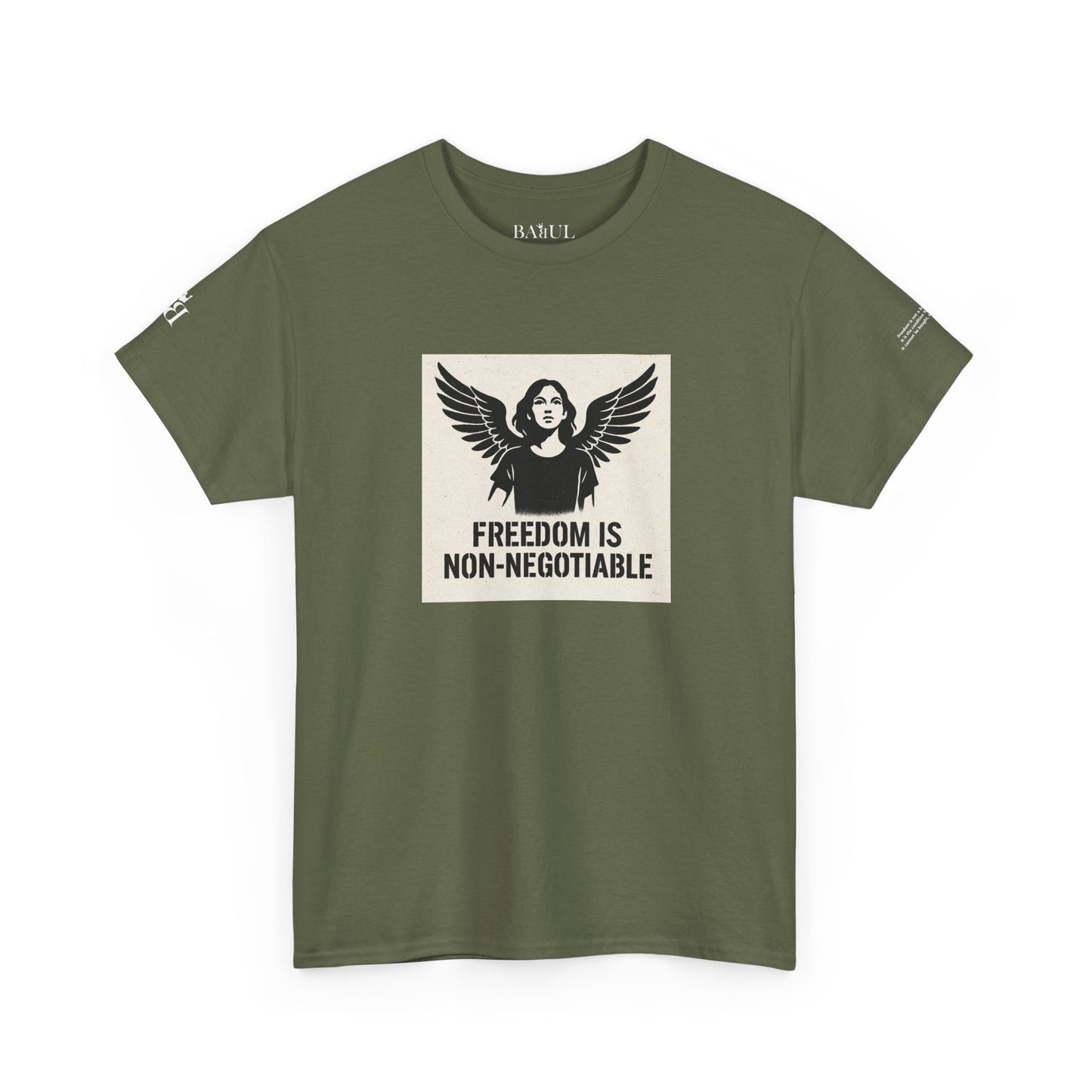 Rebel Graphic Tee - Unisex Heavy Cotton T-Shirt for the Wild at Heart. Rebel Tees, Born to Be Worn - FREEDOM IS NON-NEGOTIABLE