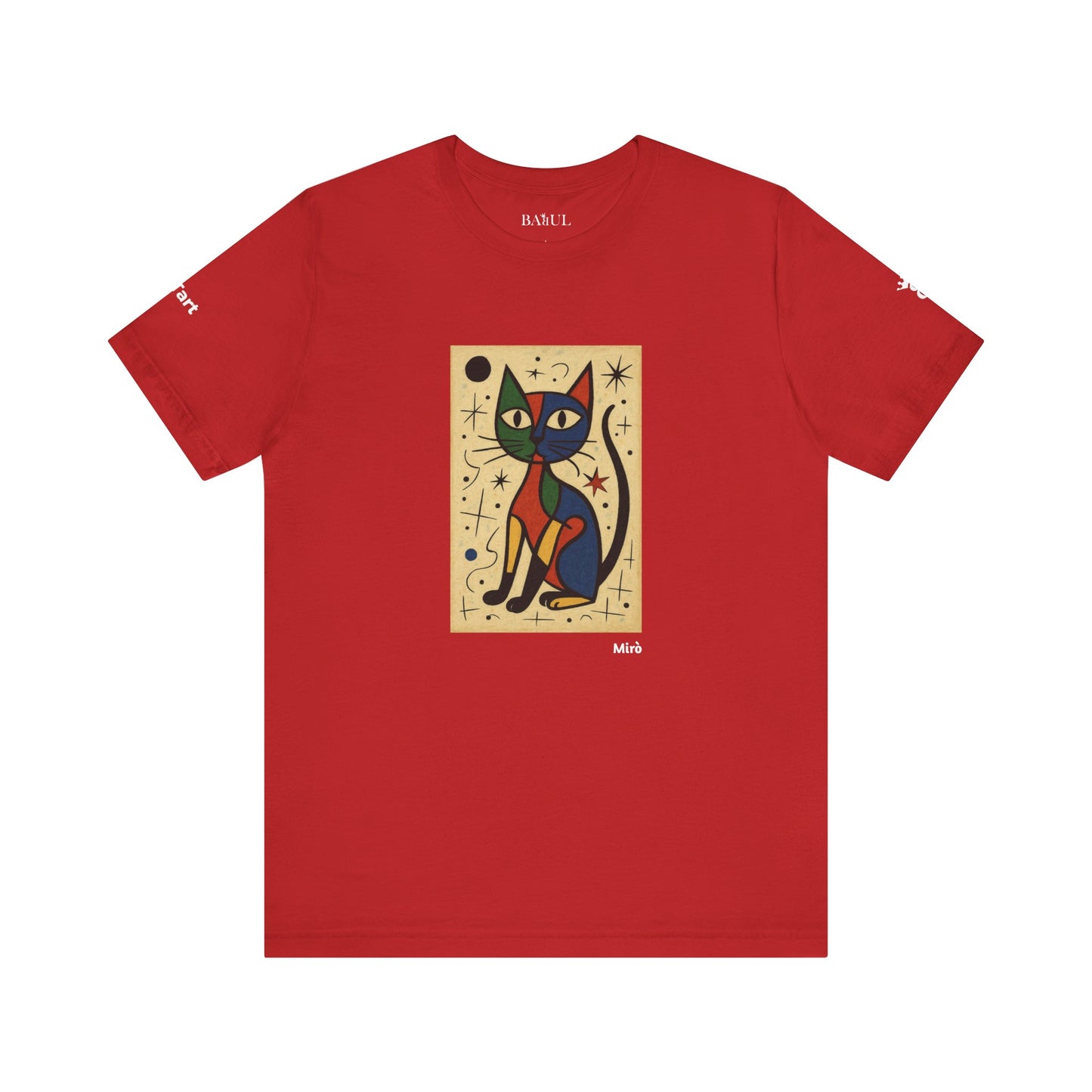T-shirt unisex CATART - MIRO - Dipinto iconico rivisitato con i gatti