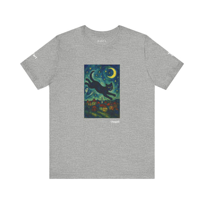 T-shirt unisex CATART - MARC CHAGALL - Un dipinto iconico rivisitato con i gatti