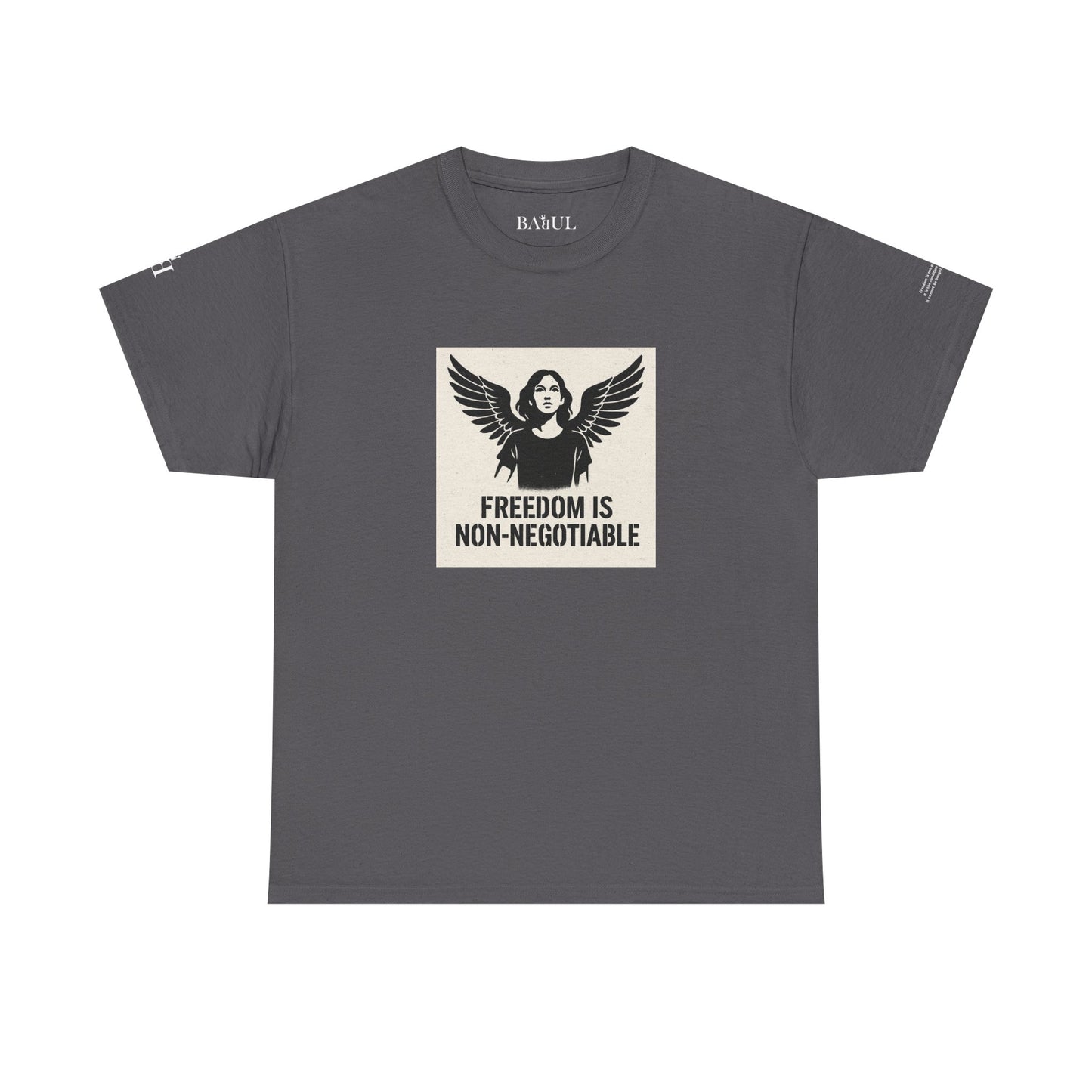 Rebel Graphic Tee - Unisex Heavy Cotton T-Shirt for the Wild at Heart. Rebel Tees, Born to Be Worn - FREEDOM IS NON-NEGOTIABLE