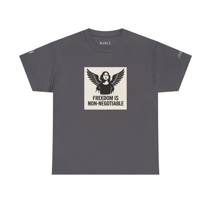 Rebel Graphic Tee - Unisex Heavy Cotton T-Shirt for the Wild at Heart. Rebel Tees, Born to Be Worn - FREEDOM IS NON-NEGOTIABLE