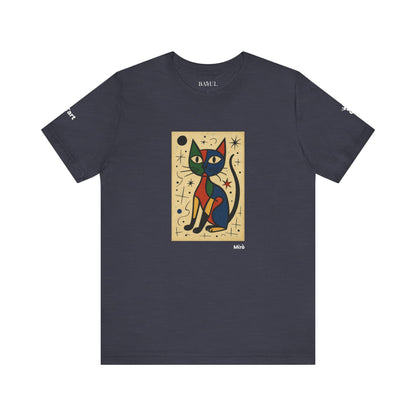 T-shirt unisex CATART - MIRO - Dipinto iconico rivisitato con i gatti