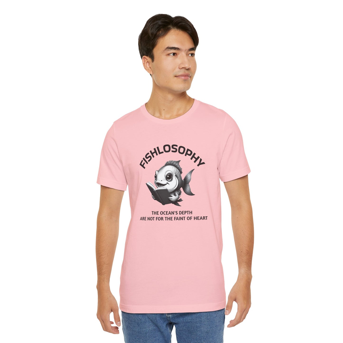 Fishlosophy Unisex Jersey Maglietta a maniche corte – Vedi la vastità anche in piccoli spazi.