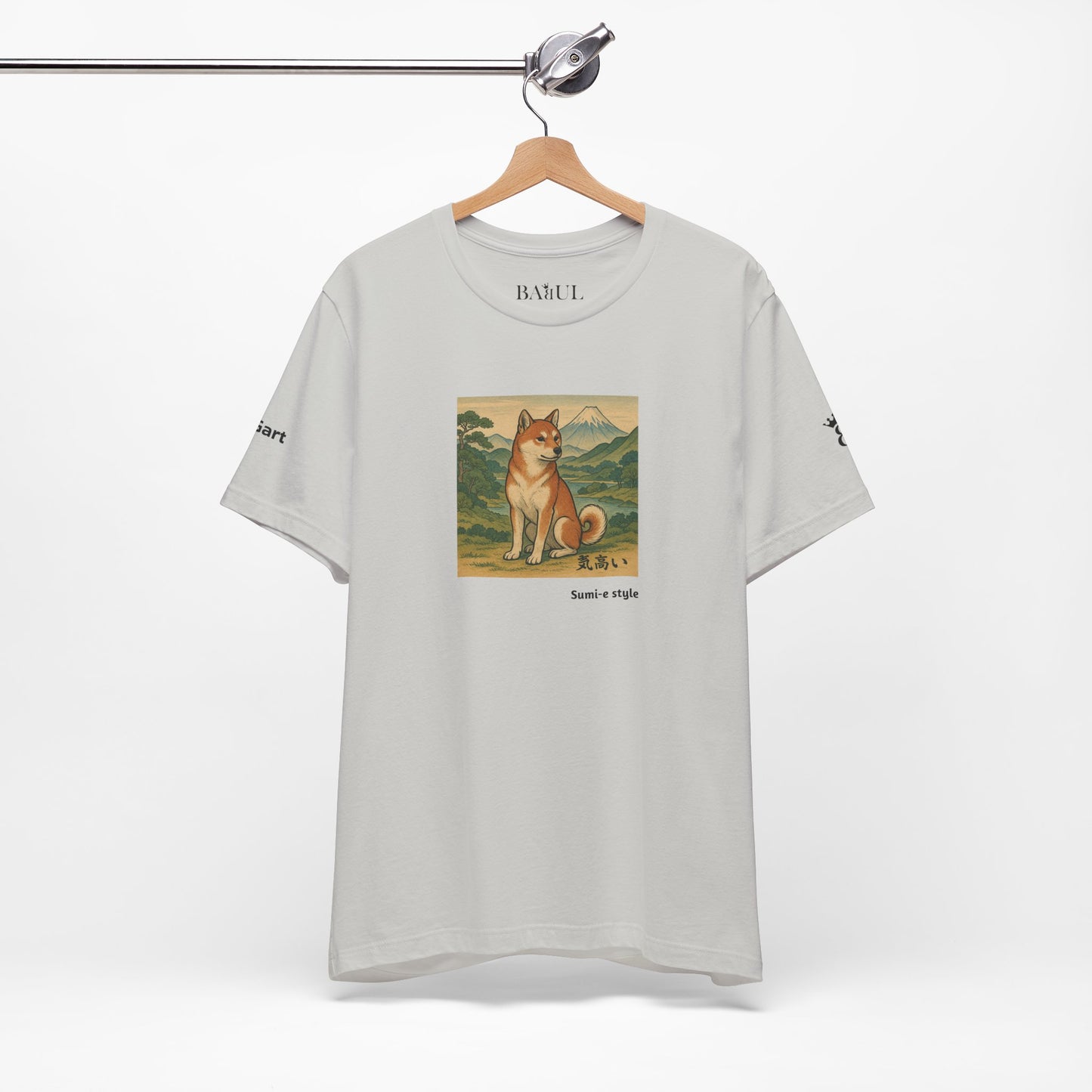 Unisex T-Shirt con cane DOGART - STILE SUMI-E - Dipinto iconico rivisitato con i cani