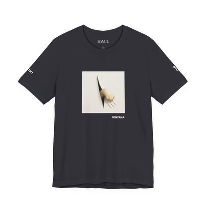 T-shirt unisex CATART - FONTANA - Un dipinto iconico rivisitato con i gatti