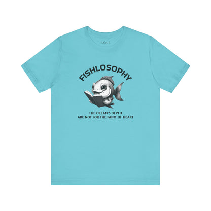 Fishlosophy Unisex Jersey Maglietta a maniche corte – Vedi la vastità anche in piccoli spazi.